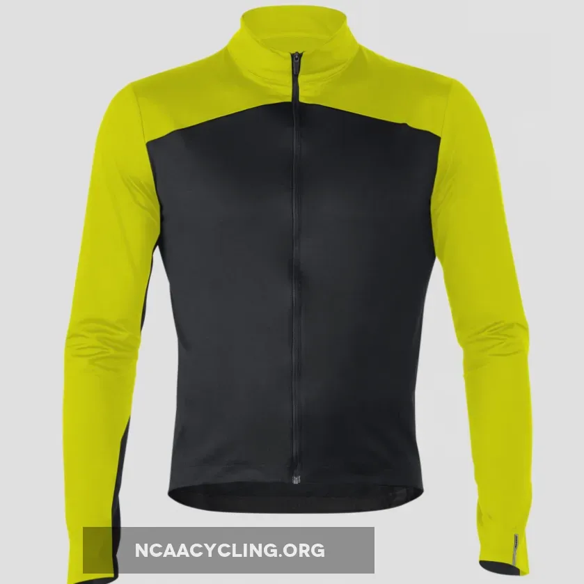 Mavic Cosmic Thermo Long Sleeves Jersey - Black Yellow C1628050-B050 For Sale