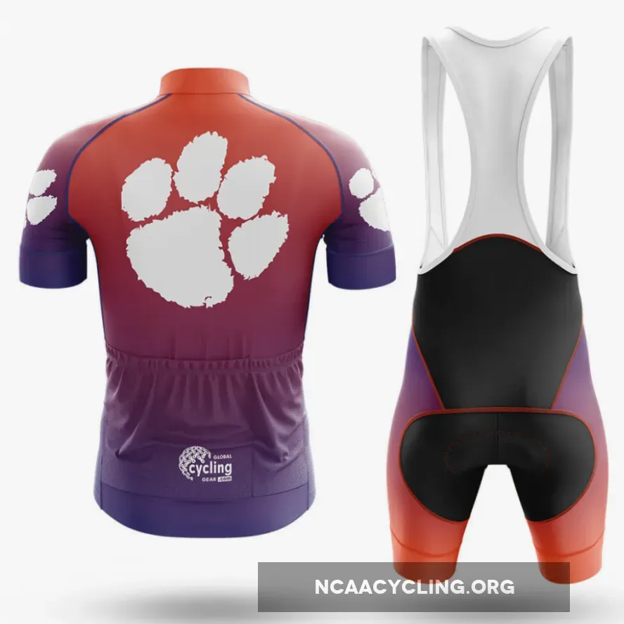 Clemson Tigers Gradient Long Sleeve Cycling Jersey Clemson Tigers Gradient Long Sleeve Cycling Jersey