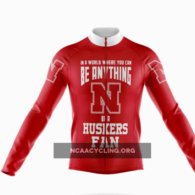 New Releases Huskers Fan Long Sleeve Cycling Jersey Only