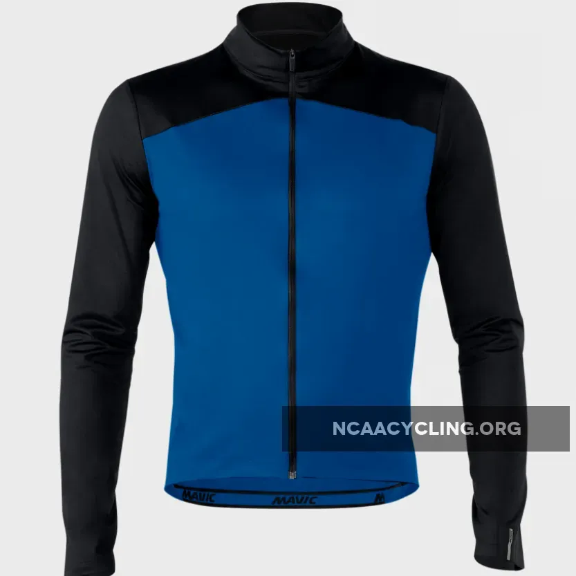 Mavic Cosmic Thermo Long Sleeves Jersey - Blue Black C1628140-BO40 For Sale