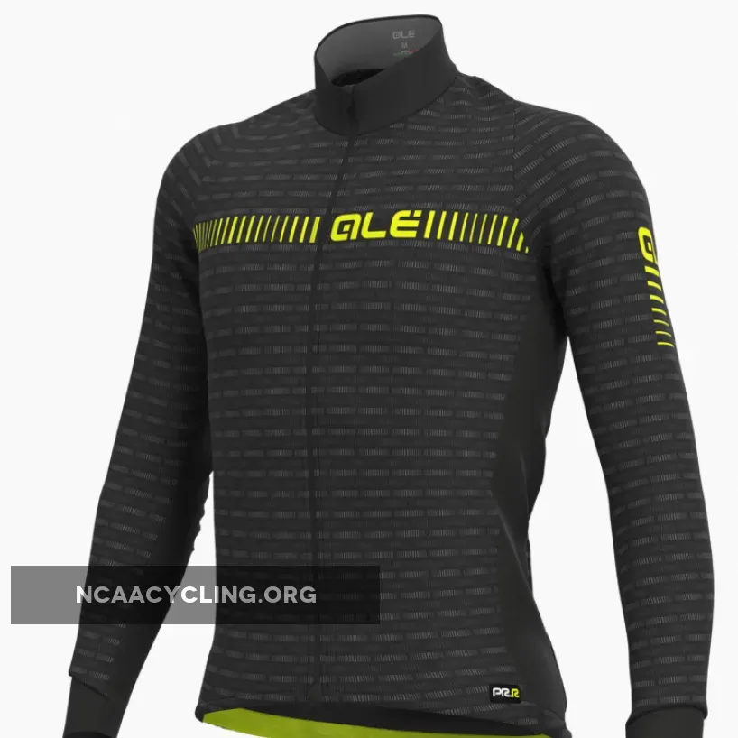 Ale PRR Green Road Long Sleeve Jersey - Black Yellow L21006540 Online