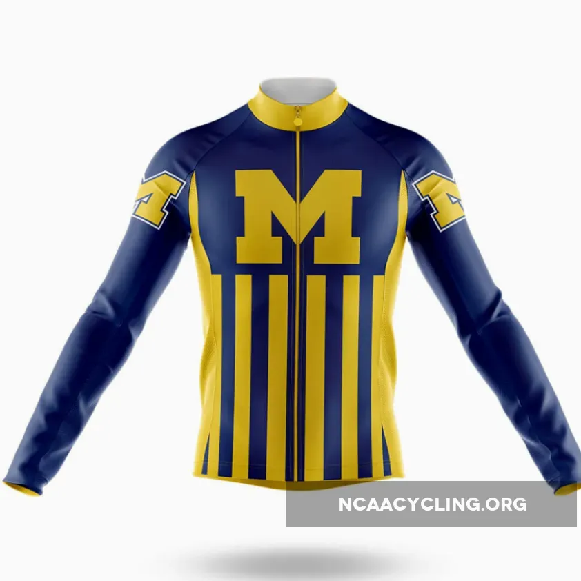 University of Michigan USA Long Sleeve Cycling Jersey