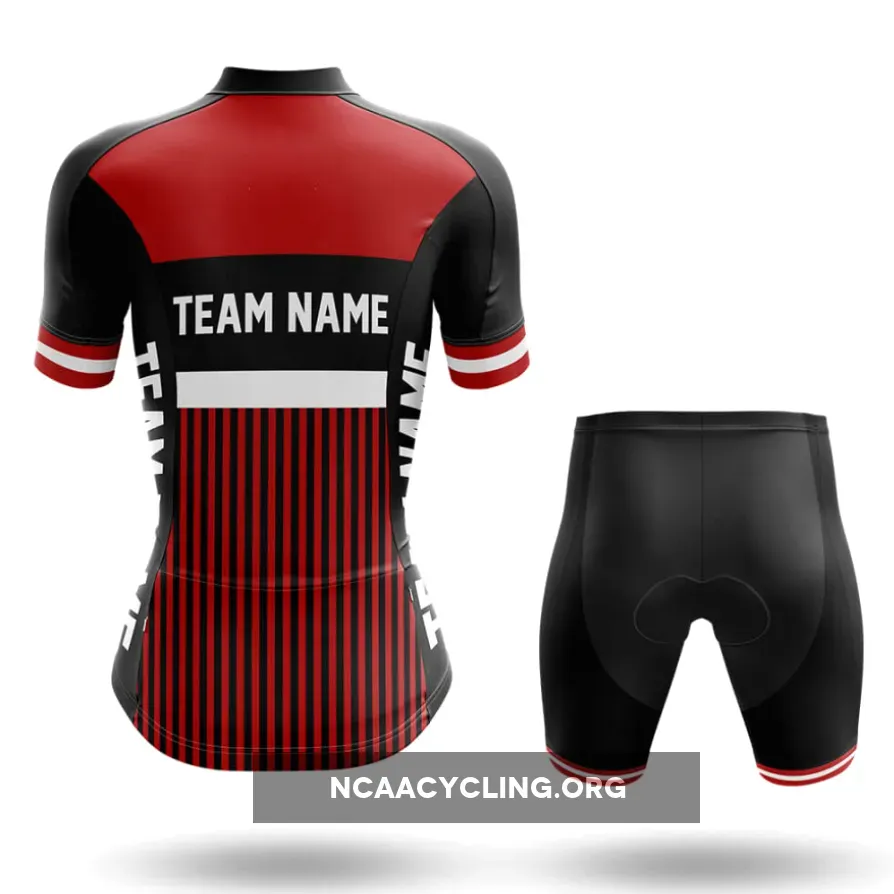 Custom Team Name M6 Red - Women's Cycling Kit / Full Set
