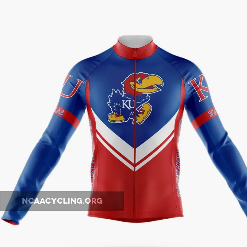 University of Kansas Long Sleeve Cycling Jersey Ver.3