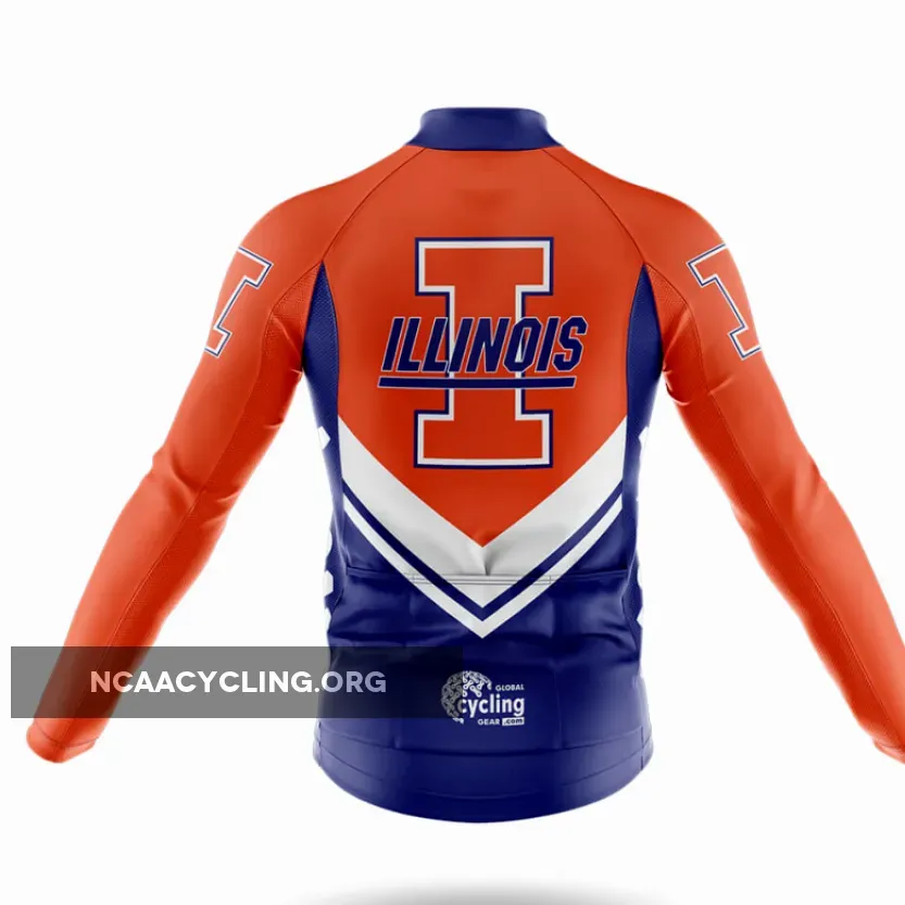 University of Illinois Urbana-Champaign Long Sleeve Cycling Jersey Ver.3 University of Illinois Urbana-Champaign Long Sleeve Cycling Jersey Ver.3