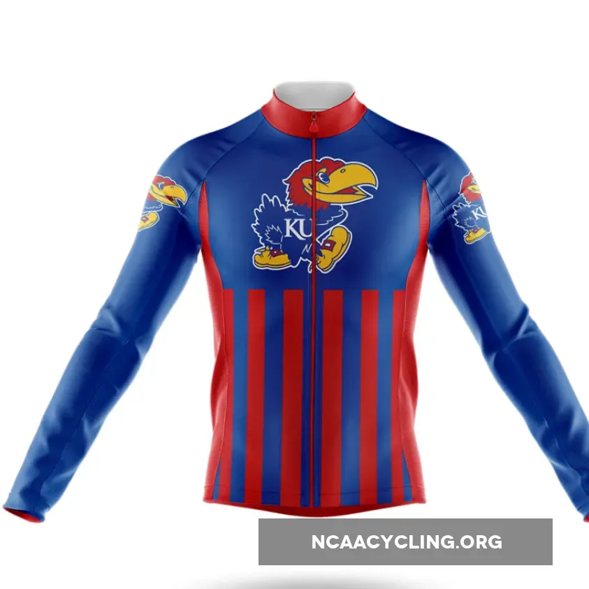 University of Kansas USA Long Sleeve Cycling Jersey