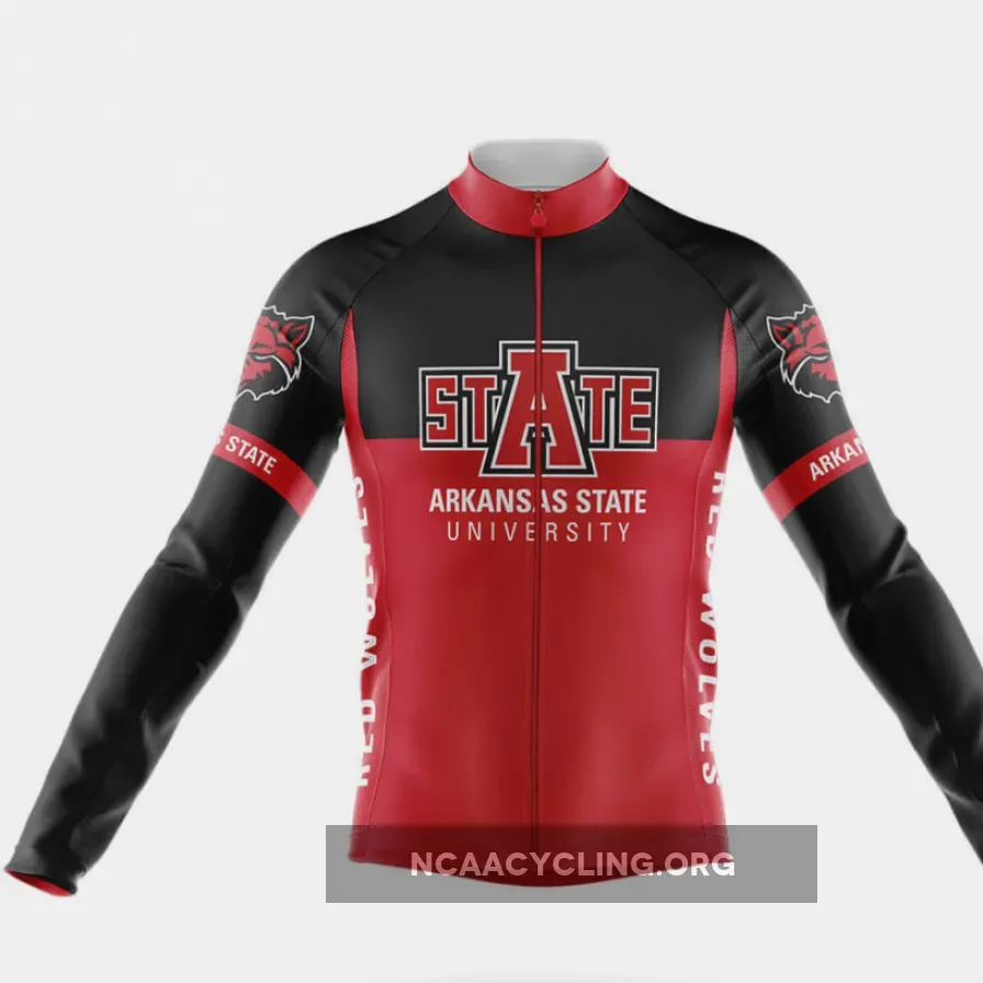 Arkansas State University Long Sleeve Cycling Jersey Ver.2