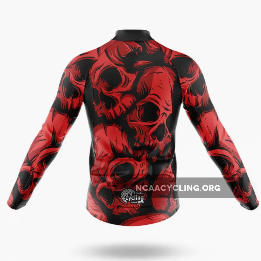 Red Skulls - Men's Cycling Kit / Full Set For Sale