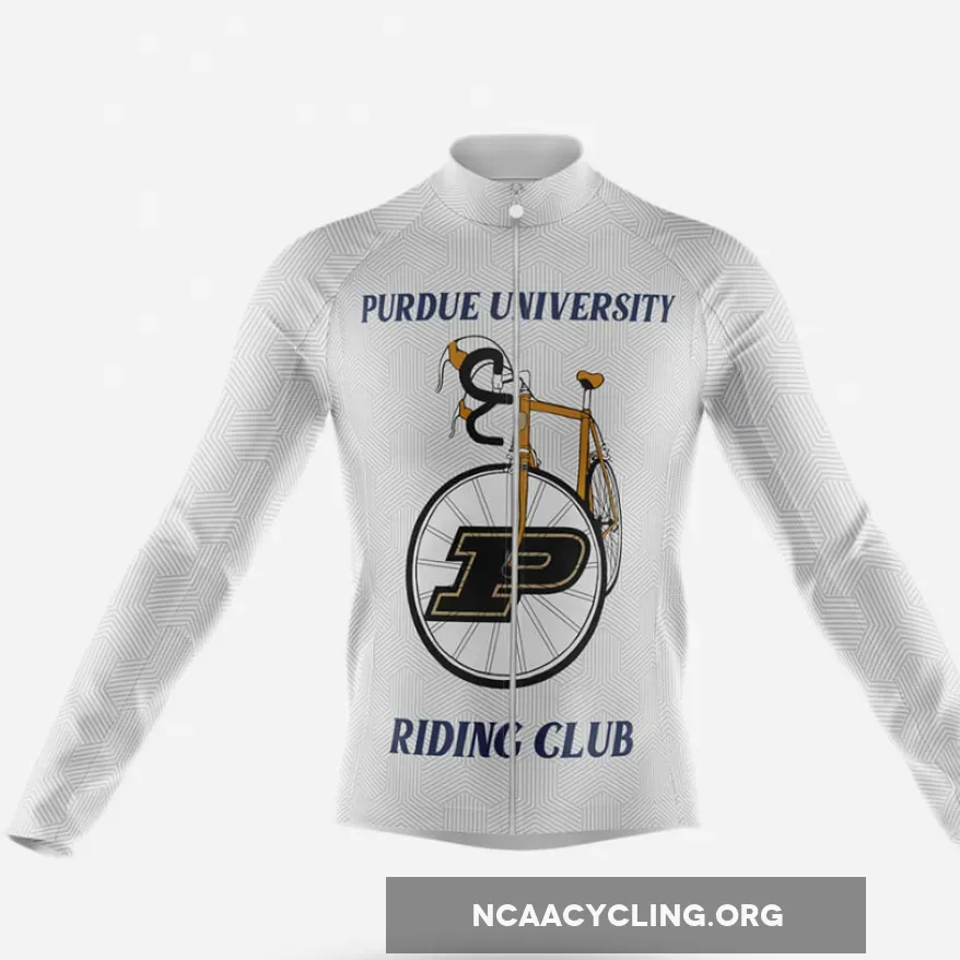 Classic Purdue University Long Sleeve Cycling Jersey | PURDUE BIBS
