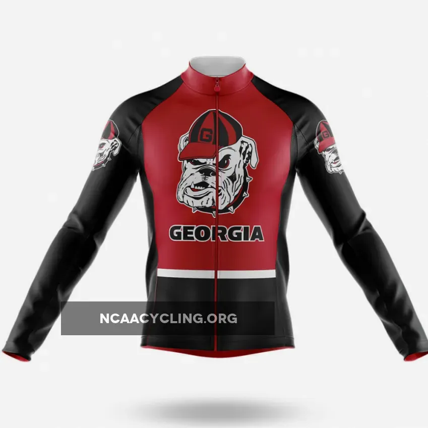 Georgia Dawgs Long Sleeve Cycling Jersey For Sale
