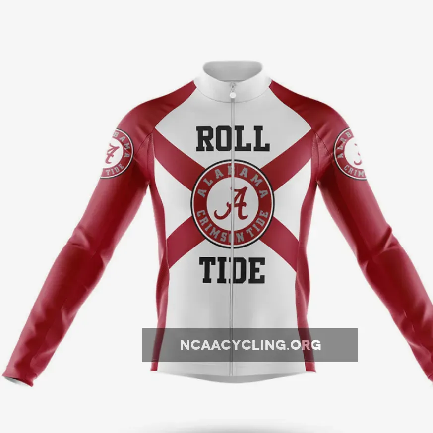 Alabama Crimson Tide Long Sleeve Cycling Jersey
