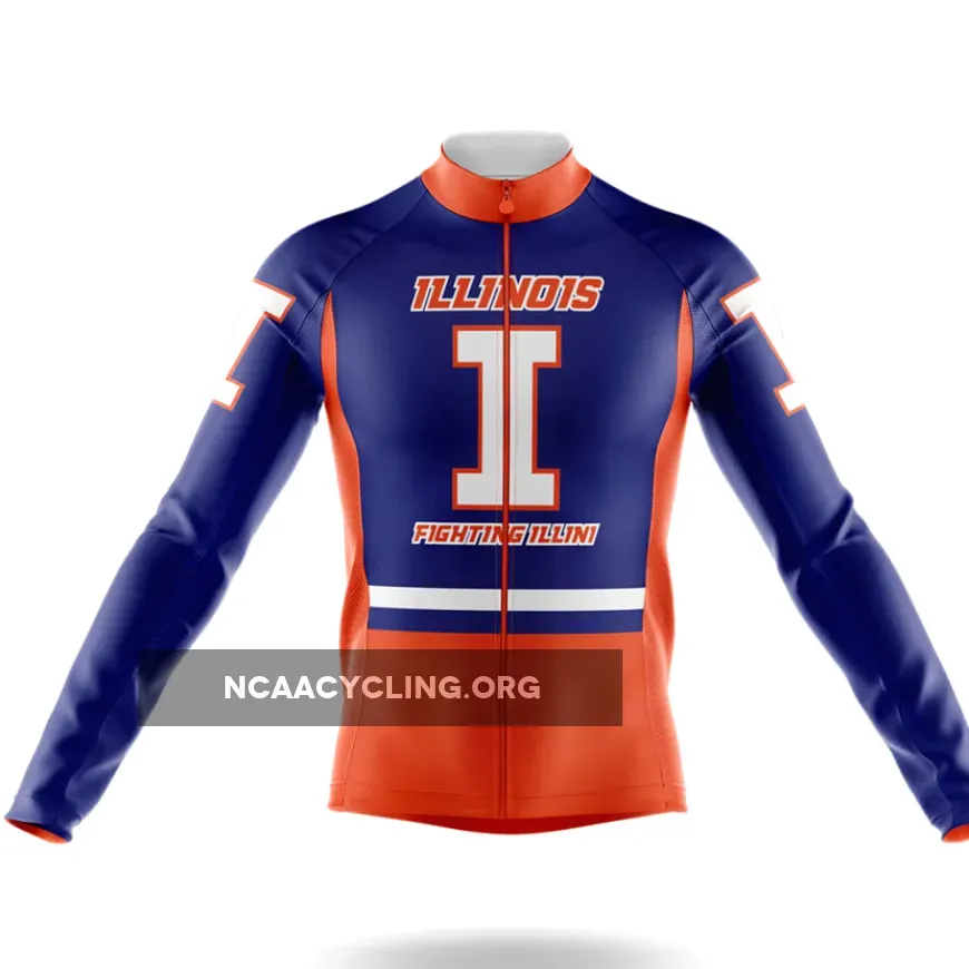 Fighting Illini Long Sleeve Cycling Jersey For Sale