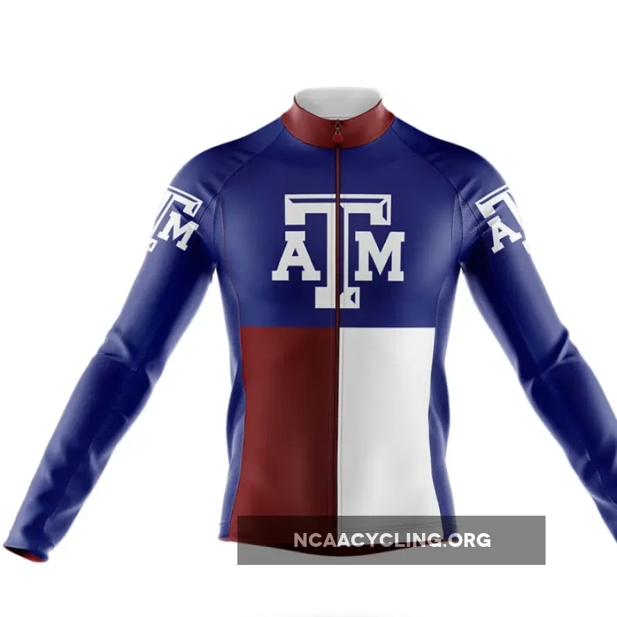 Texas A&M TX Long Sleeve Cycling Jersey Only New Releases