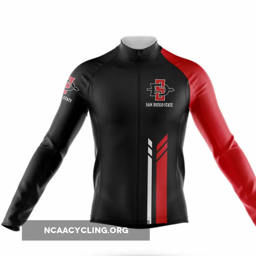 San Diego State University Colors Long Sleeve Cycling Jersey Only