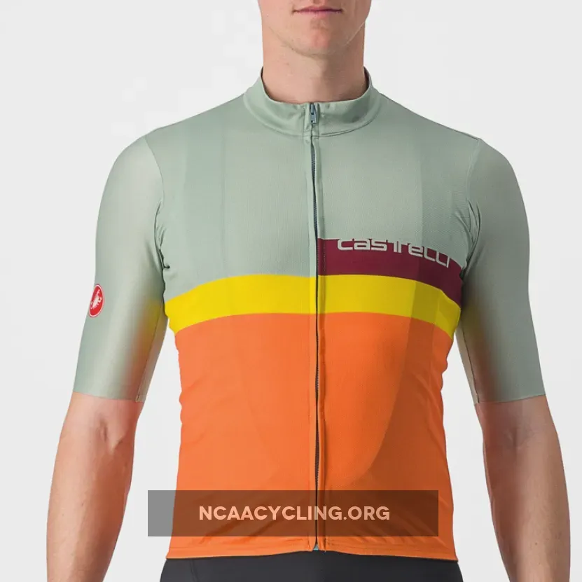 Castelli A Blocco Jersey - Green Orange 4522017-346-M Online
