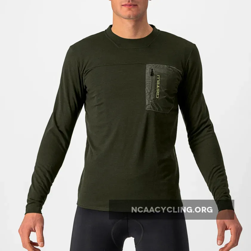Castelli Unlimited Merino Long Sleeves Jersey - Green 45225060-075-M Online