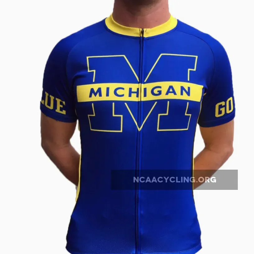 NCAA UM, U-M, U of M, UMich,University Of Michigan Wolverines Cycling Jerseys