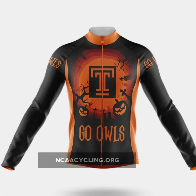 Halloween Temple University Long Sleeve Cycling Jersey