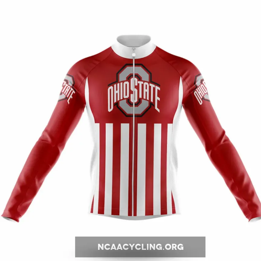 Ohio State University USA Long Sleeve Cycling Jersey Only