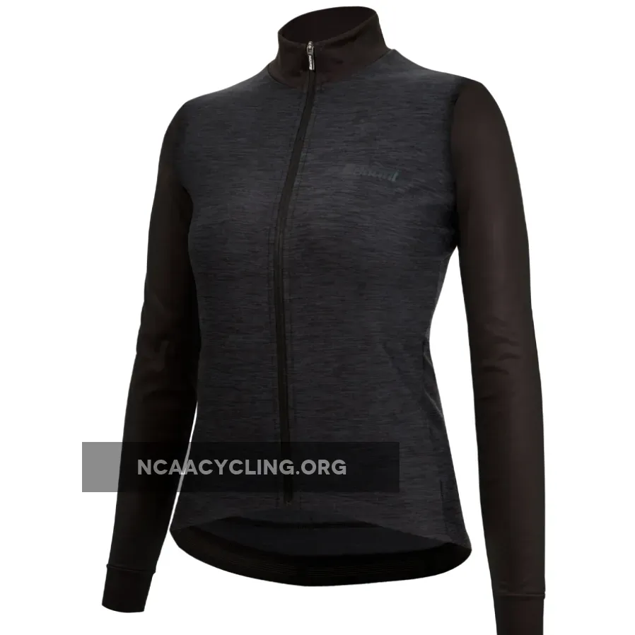Santini Colore Puro Long Sleeves Woman Jersey - Black 3W216175RCOLORPURO-M Online