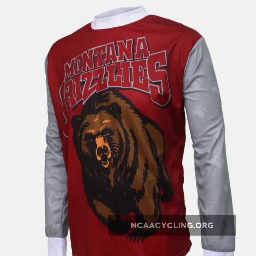 NCAA UM The University of Montana Grizzlies Mountain Long Sleeve Bike MTB Cycling Jerseys