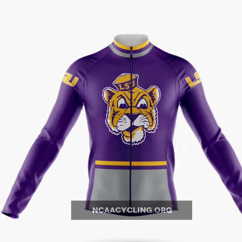 Retro LSU Long Sleeve Cycling Jersey Restock