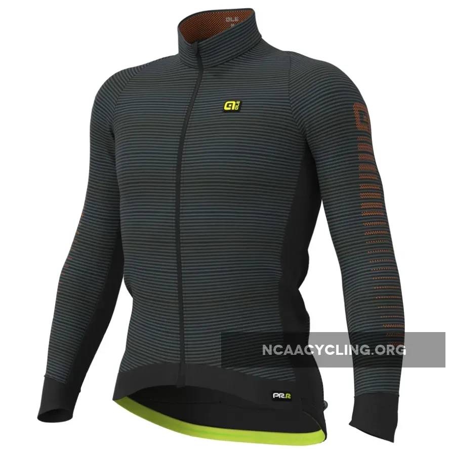 Ale PRR Thermo Road Long Sleeve Jersey - Black Orange L20014559 For Sale