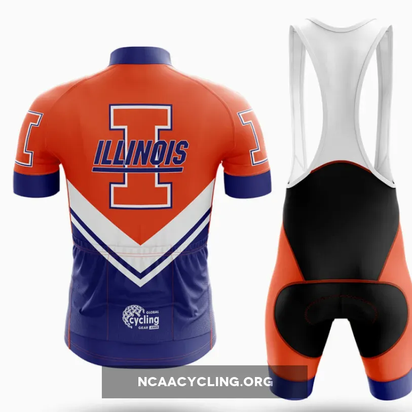 University of Illinois Urbana-Champaign Long Sleeve Cycling Jersey Ver.3 University of Illinois Urbana-Champaign Long Sleeve Cycling Jersey Ver.3