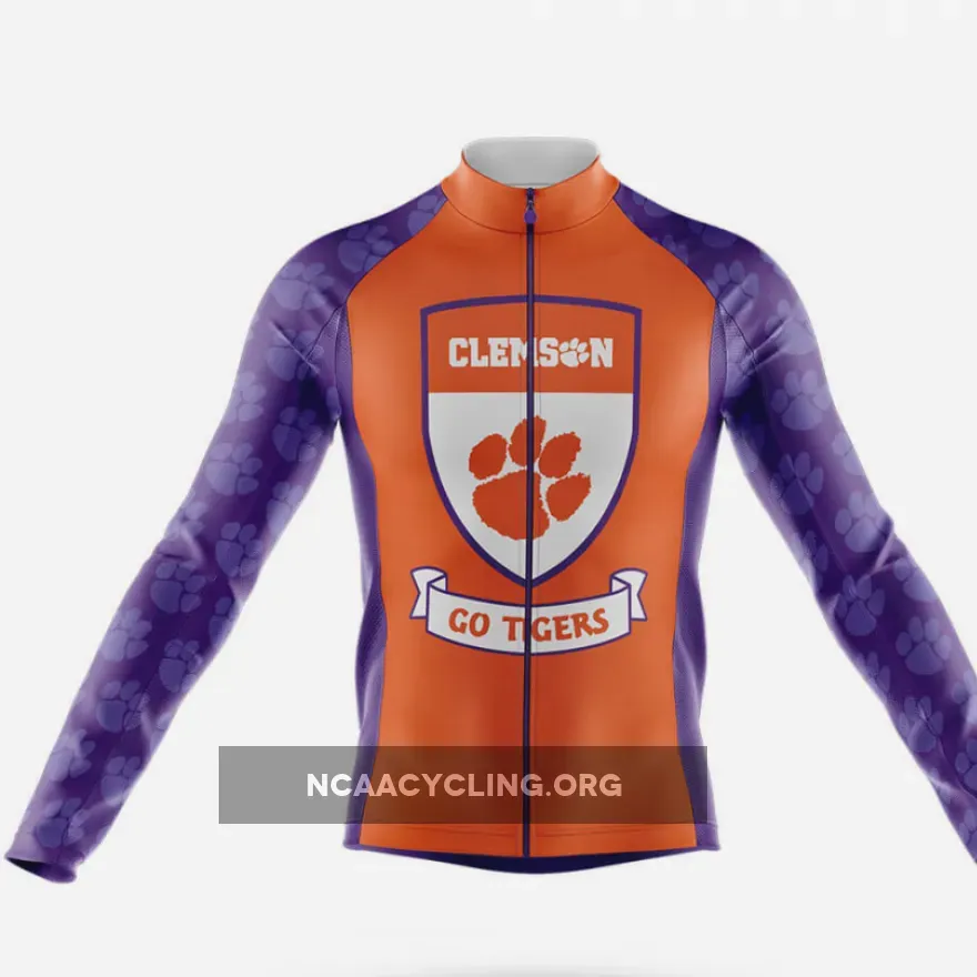 Clemson Tigers Shield Long Sleeve Cycling Jersey Only
