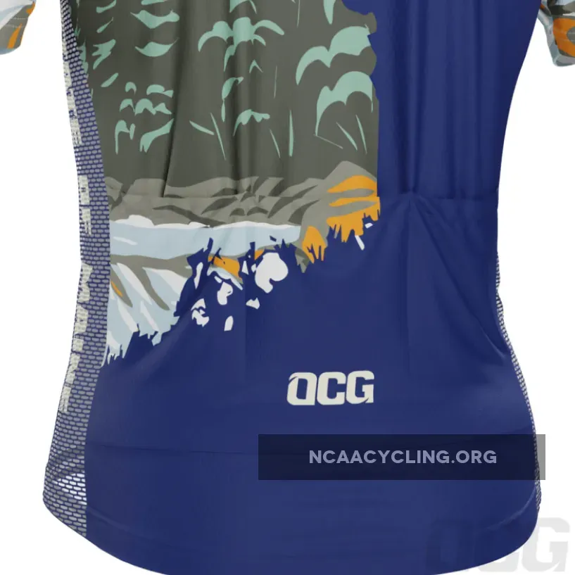 Men's Maine State Flag Short Sleeve Cycling Jersey