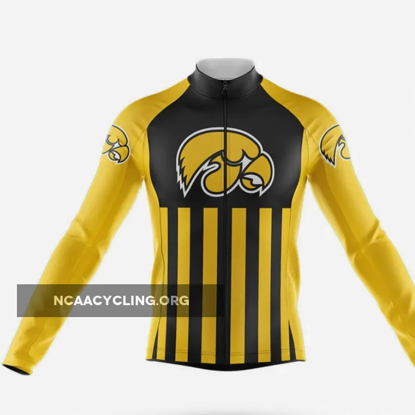 University of Iowa USA Long Sleeve Cycling Jersey