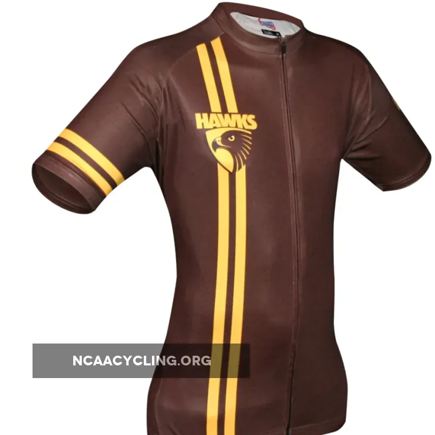 AFL Hawthorn Hawks Short Sleeve Cycling Jersey for Men/Bikes