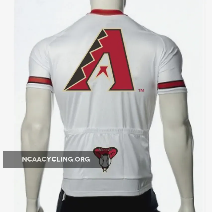 Arizona Diamondbacks Official 2019 Cycling Jersey in White/Red/Black Arizona Diamondbacks Official 2019 Cycling Jersey in White/Red/Black