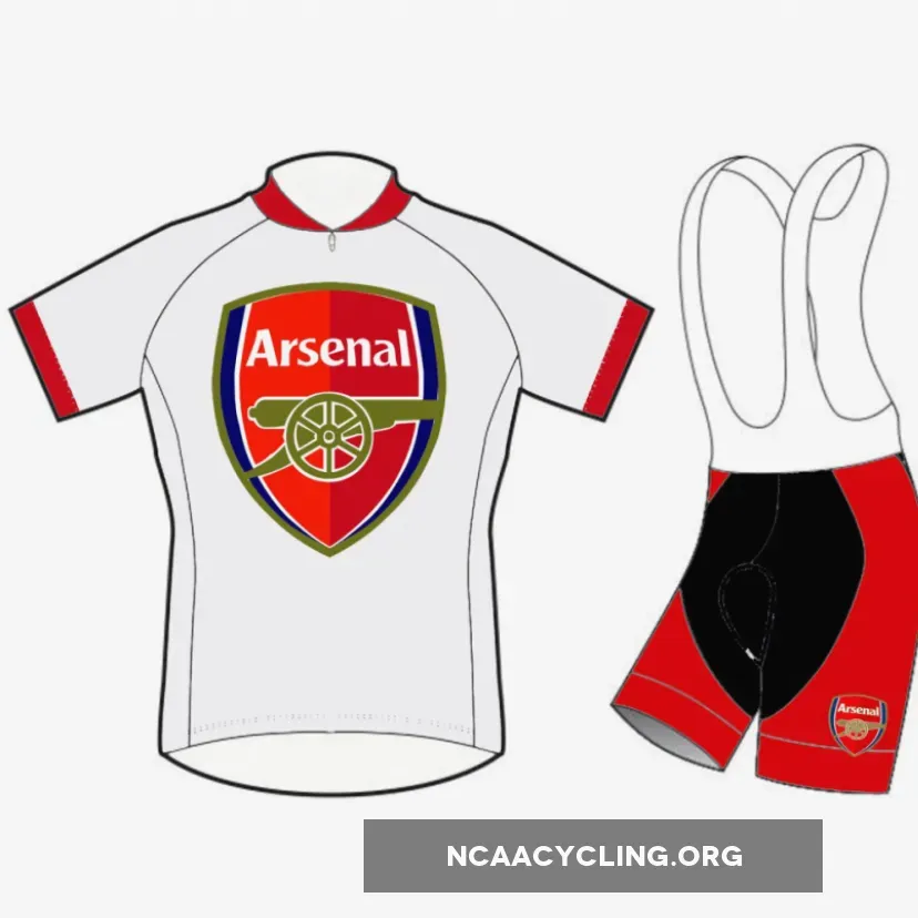 Arsenal FC Cycling Jersey Bib Shorts Red/White/Black 2024 Edition