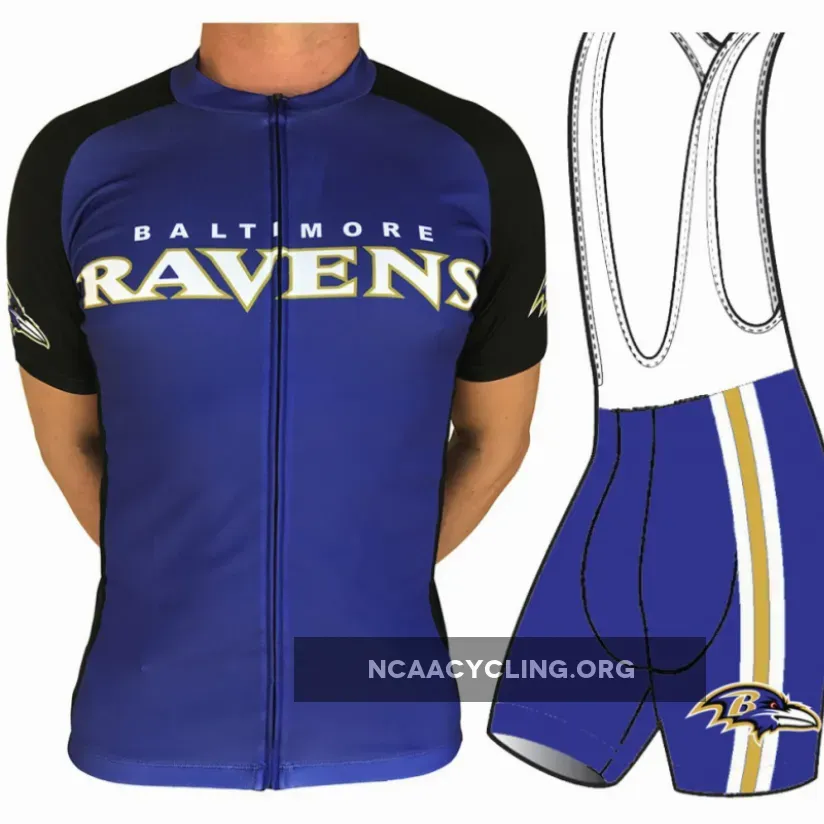 Baltimore Ravens Cycling Jersey with Short Sleeves for Men and Women NFL Cycling Apparel