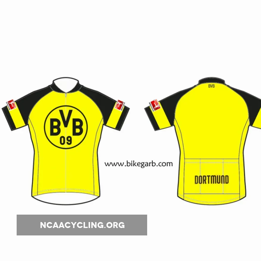 Borussia Dortmund Authentic BVB Cycling Jersey - Road Bike Yellow Cycling Kit