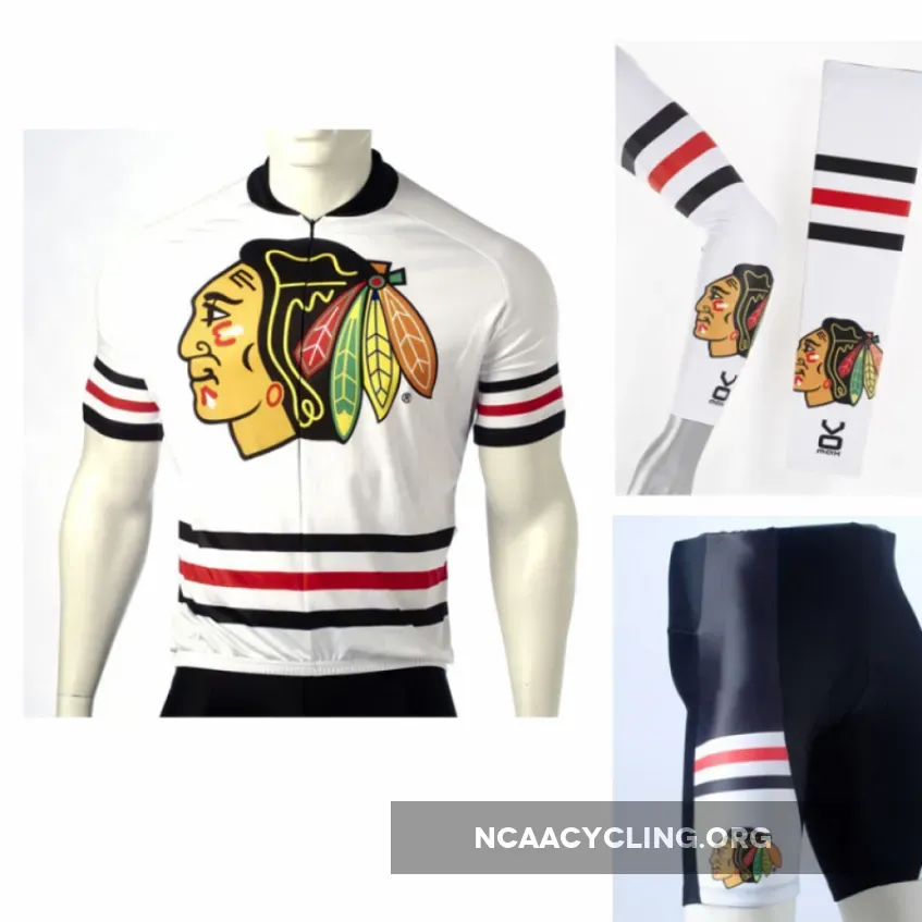 Chicago Blackhawks Cycling Bib Shorts and Arm Warmers Set