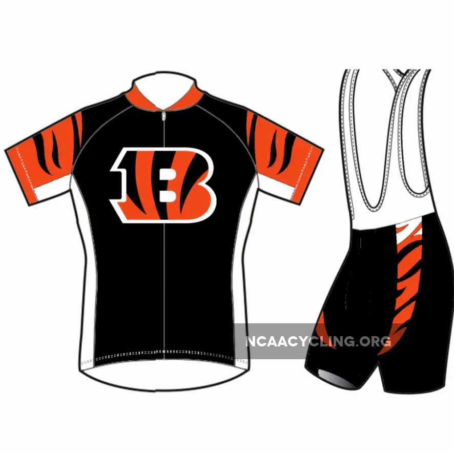 Cincinnati Bengals Cycling Bib Shorts - Black and Orange Jersey