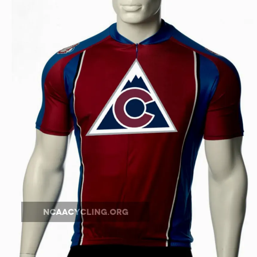 Colorado Avalanche Men's Cycling Jersey Mountain Peak Blue/Burgundy