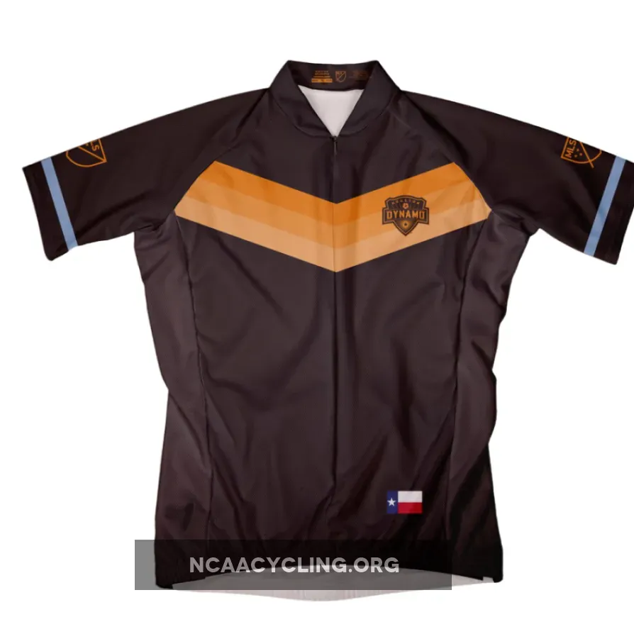 Houston Dynamo Cycling Team Official MLS Jersey Black Gold Silver