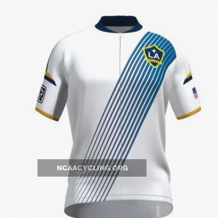 LA Galaxy Cycling Jersey White Blue Gold Official MLS Team Cycling Apparel