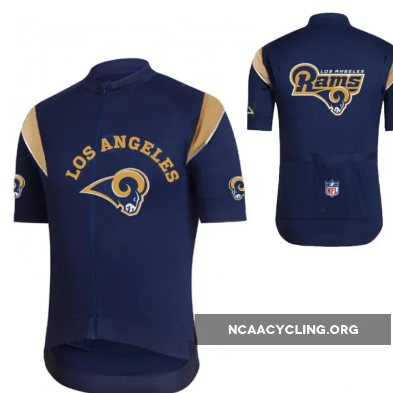 Los Angeles Rams Cycling Jersey Navy/Gold/Blue NFL Cycling Apparel.