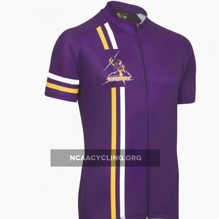 Melbourne Storm Rugby Cycling Jersey Purple Gold Cycling Socks Hots Sale
