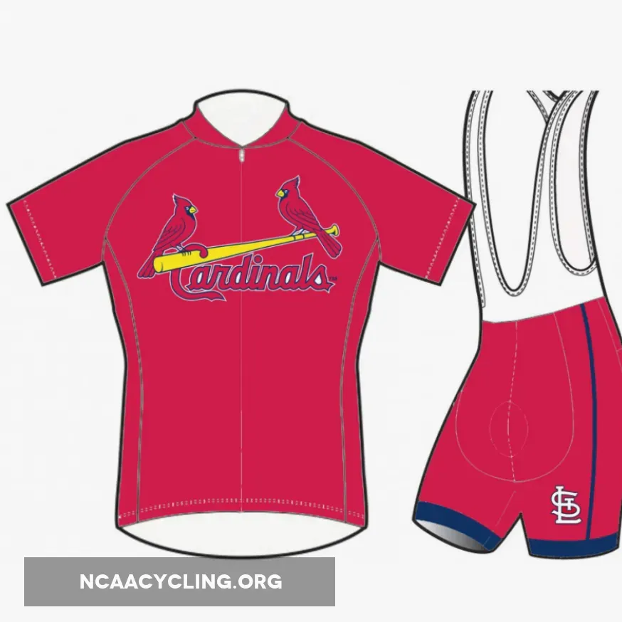 Men's St Louis Cardinals Cycling Jersey and Bib Shorts Set