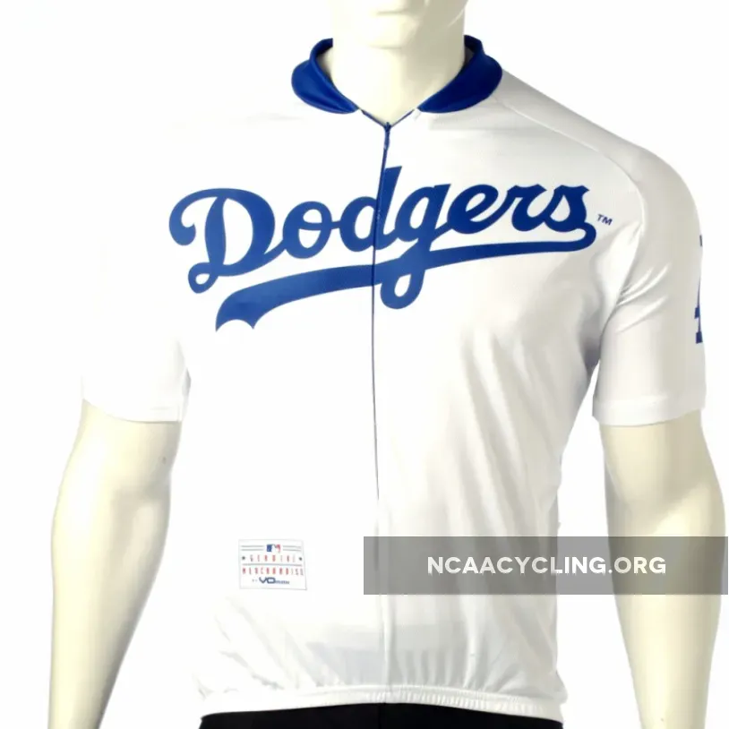 MLB Los Angeles Dodgers Cycling Jersey/White/Blue Medium