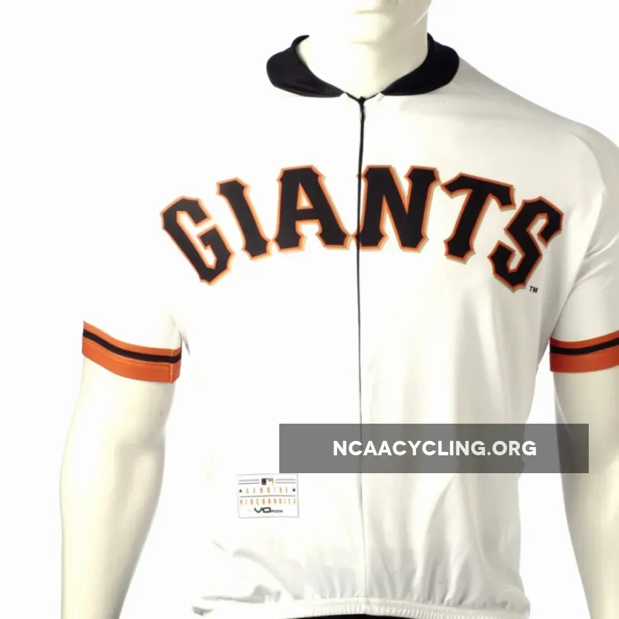 MLB San Francisco Giants Cycling Jersey White Orange Cycling Apparel for Men Fitness Lycra Jersey