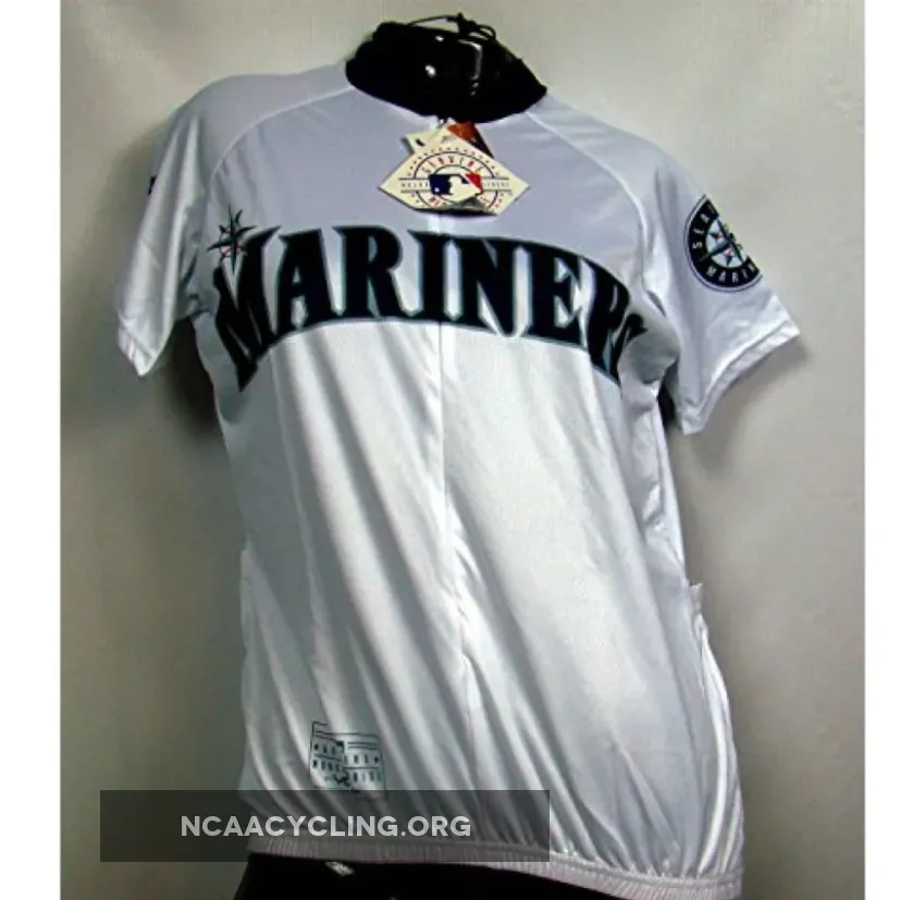 MLB Seattle Mariners White Cycling Jersey Official Licensed Apparel for Men