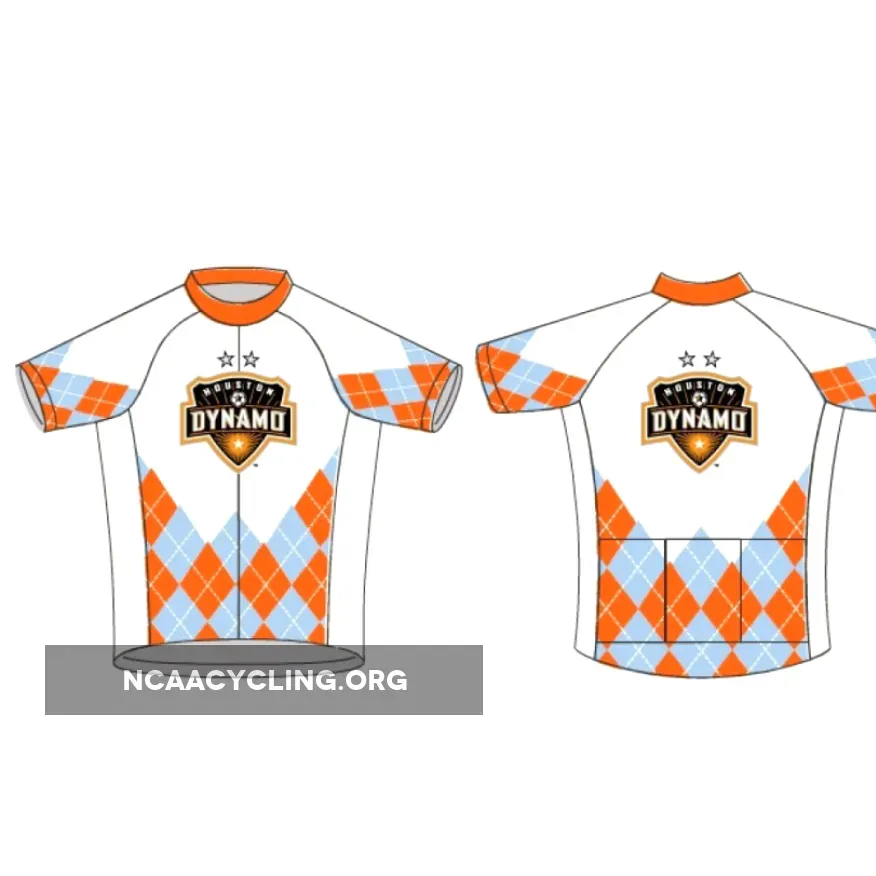MLS Houston Dynamo Cycling Team Official Cycling Jerseys Black Orange White
