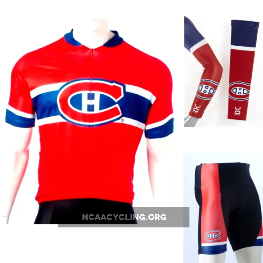 Montreal Canadiens Cycling Jersey Shorts Arm Warmers Kit Official Licensed NHL Gear