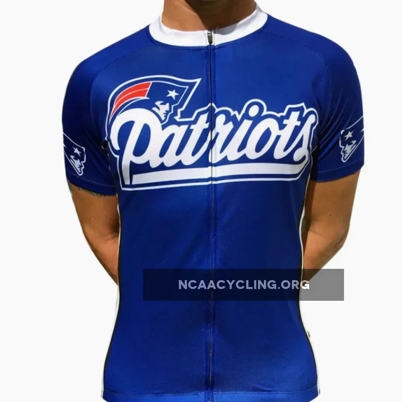 New England Patriots Official Cycling Jersey Blue Red White